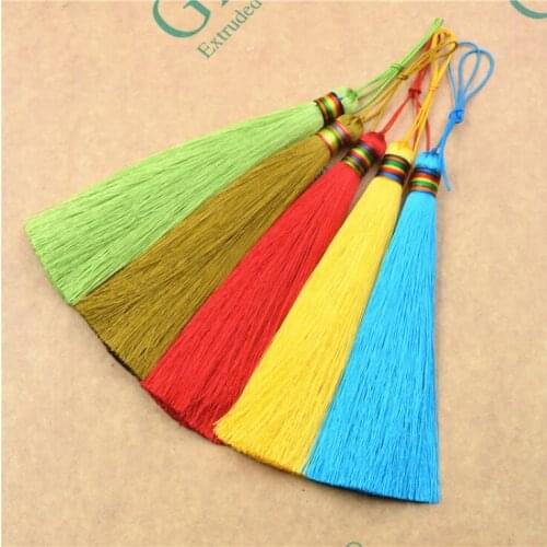 5 Pieces 14 cm Handmade Silk Tassels Satin Bohemian Tassel Supplies Large And Thick Silk Tassel Jewelry Supplies