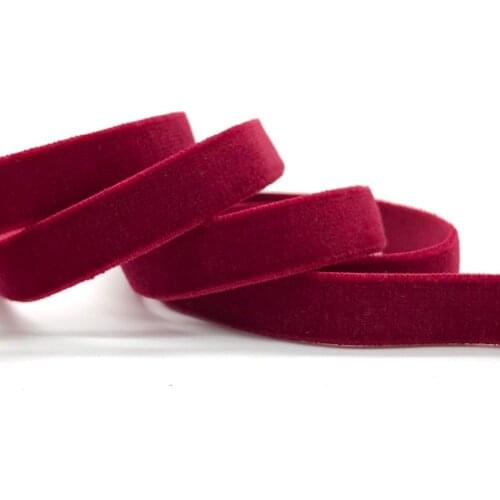 5Yards 10mm Wine Velvet Elastic Strap stretch ribbon DIY Head wear Handmade decoration crafts Accessories