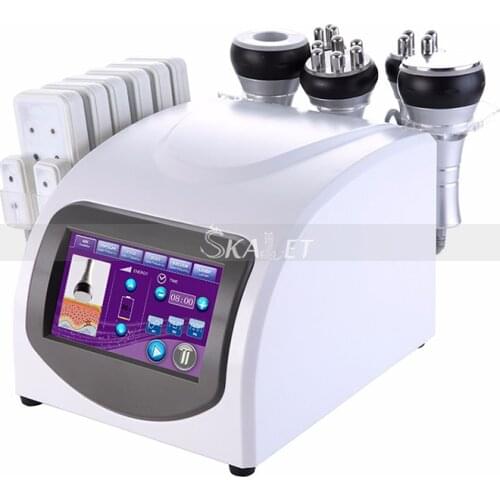 Newest 6 In 1 Vacuum Radio Frequency 40k Cavitation Laser Liposuction Machine Skin Tightening Remove Wrinkles Beauty Machine