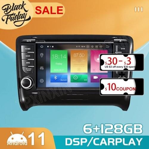 PX6 Android 11.0 6G+128G 8Core Carplay For AUDI TT 2006 2007 2012 GPS Car Navigation Multimedia Video Stereo DVD Player Radio