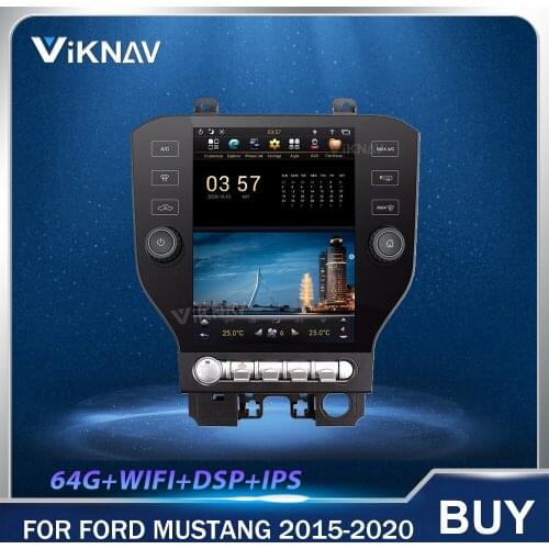 Tesla Style vertical screen Android 9.0 Car Multimedia Player For Ford Mustang 2015-2020 GPS Navi Audio Radio stereo head unit