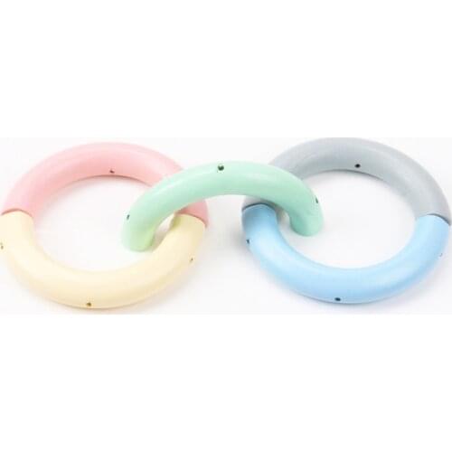 80x40mm 1pcs Natural Curved long tub Wooden unfinished geometric Spacer Beads For Jewelry making Handmake DIY Mix color KL149-RH