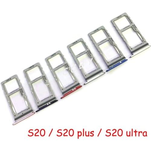 20pcs For Samsung Galaxy S20 S20 Plus Ultra Sim Card Reader Holder Dual & Single Sim Card Tray Holder Slot Adapter