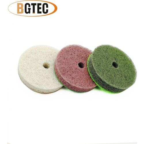 BGTEC Dia 100mm/4inch Sponge Diamond Polishing Pads 6pcs or 3 sets Sanding Disc For Soft Stone Marble Artificial Stone