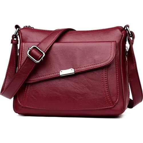 High Quality Leather Shoulder Bag Large Capacity Crossbody Bags Women Vintage Purses and Handbags Luxury Designer Sac A Main New