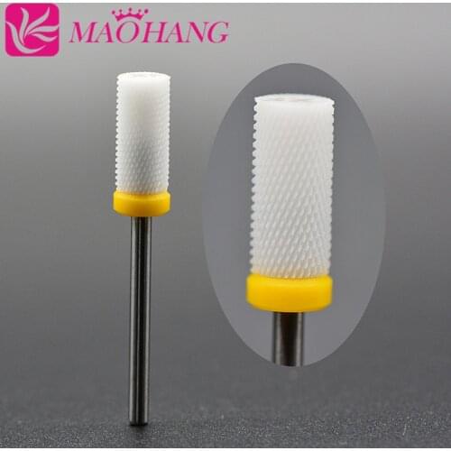 MAOHANG 1pcs XF Ceramic nail drill bit Large Barrel Smooth Top bit electric drilling manicure machine accessories nail tools