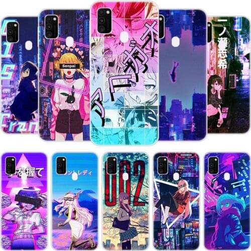 Vaporwave Glitch Anime Soft Case for Samsung Galaxy F41 M01 Core M02S M12 M21S M30S M31S M42 M51 M62 A6 A7 A8 Plus 2018 Cover
