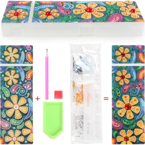 DIY Special Shaped Diamond Painting Pencil Case Resistance Stationery Storage Box Pencil Case for Student Gift