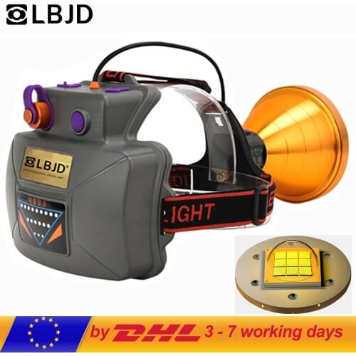 Sensor Hunting 12V XHP90 Led Head Lamp Headlamp Ignition Built-in Battery 19800mAh Powerful Headlight White Yellow Light