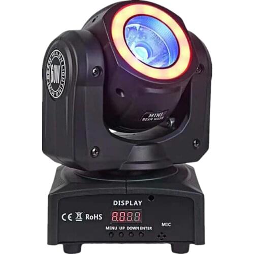60W small moving head with aperture atmosphere light moving head beam suitable for disco music parties and other places