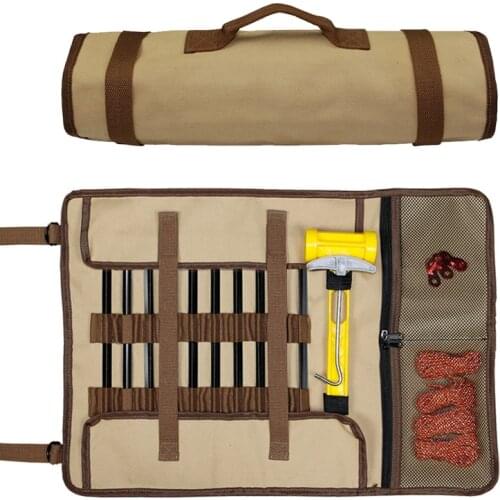 Outdoor Camping Storage Bags Tent Accessories Hammer Wind Rope Tent Pegs Nails Storage Bag Equipment