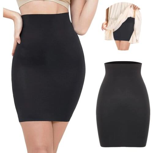 Half Slip High Waist Tummy Control Slips Woman Seamless Slimming Underwear Shapewear Body Shaper Underdress Petticoat Shapers