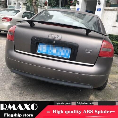 For Audi A6 Spoiler 2006-2018 Audi A6 Allroad TF High Quality Spoiler ABS Material Car Rear Wing Primer Color Rear Spoiler