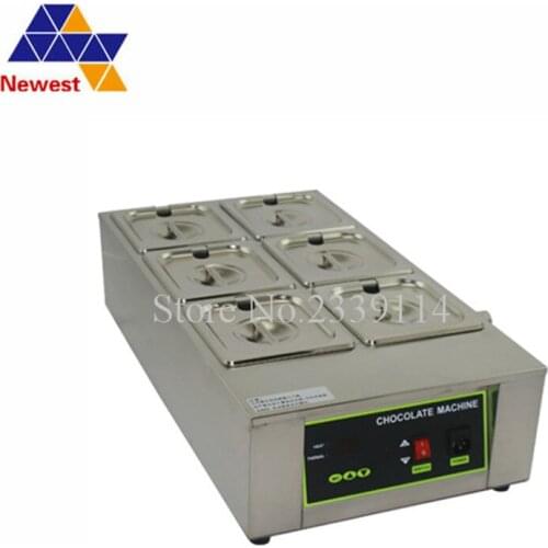 Chocolate melting machine tabletop chocolate warmer melter making equipment enrobing machinery with 1 to6 tanks