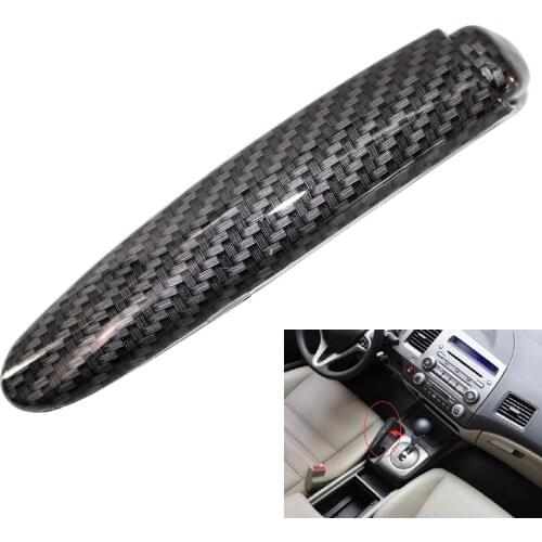 Carbon Fiber Car Handbrake Cover Grip Handle Protective Cover Trim Styling Decor Replacement For Honda Civic 2006-2011
