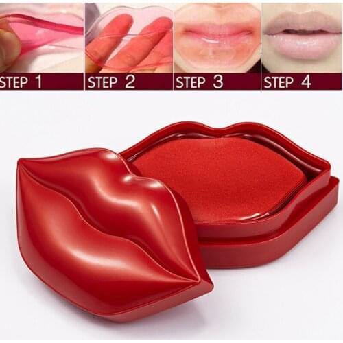 20Pcs/Box Cystal Cherry Hydrating Lip Mask Anti-Drying Moisturizing Lightening Nourishing Lips Lip Lines Lip Mask Lip Care