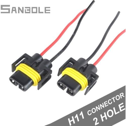 10CM 2 Hole Waterproof Connector Plug-in Automobile Unit Fog Lamp Socket H11 Terminal Block / Wiring Board (bar) (10PCS)