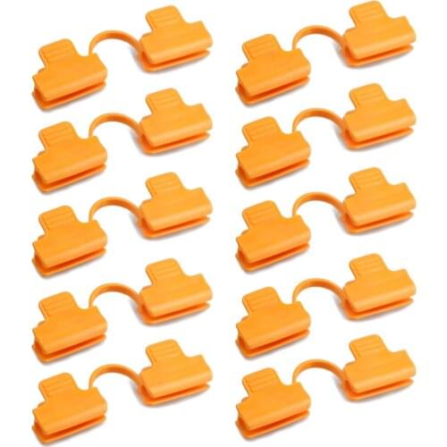 Greenhouse Film Clips 11mm Clamp Color: Yellow 10Pcs Size: 1.5 X 0.43 Inches Plastic Garden Tool Windproof Pipe Clamps