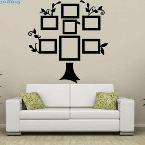 ZOOYOO Tree Photo Frame Wall Sticker DIY Creative Home Decor Removable Living Room Wall Decals Wall Art Bedroom Decoration
