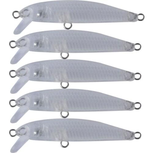 100pcs 5.6cm 2g Blank Nude Baits Crankbait Minnow Pencil Popper Bait Unpainted Lure Bodies Fishing Bait Fishing Gear