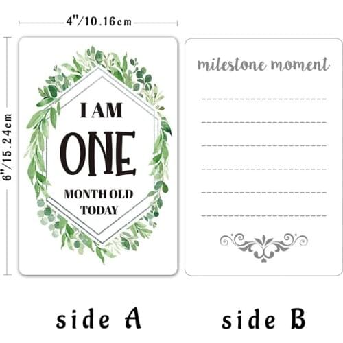 12 Sheet Baby Photo Moment Cards Baby Shower Unisex Boy Girl Photo Keepsake Memory Landmark Gender Neutral