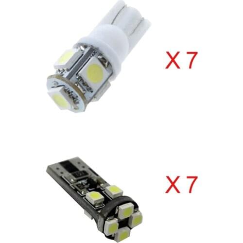 14pcs Auto Car LED Light Bulbs Interior Kit For Chevy Chevrolet Tahoe 2007-2014 6000K White Map Dome Trunk License Plate light
