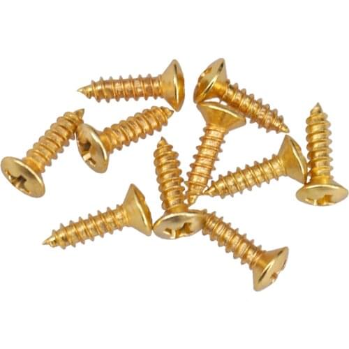 50PSC Gold Guitar Pickguard Mounting Screws for Fender Strat Tele ST Guitar bass Replacement Parts 2.5mm Electric