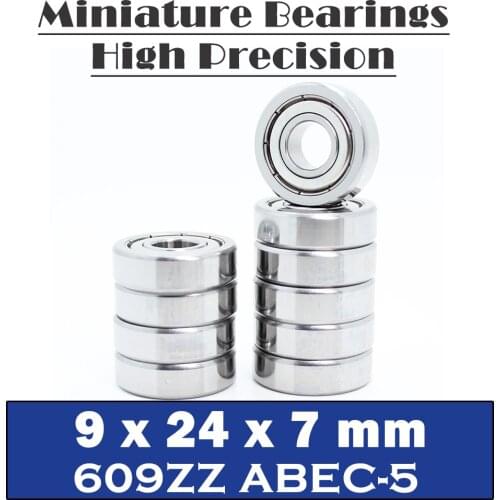 609ZZ Bearing 9x24x7 mm ( 10 PCS ) ABEC-5 Miniature 609 ZZ Ball Bearings 609 609 2Z Bearing