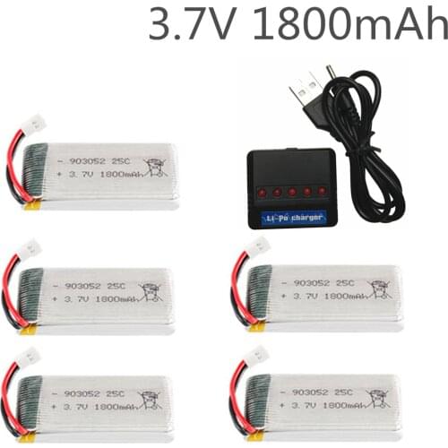 Upgrade Battery 3.7v 1800mAh lipo Battery for KY601S SYMA X5 X5S X5C X5SC X5SH X5SW X5UW X5HW M18 H5P HQ898 H11D H11C Drone