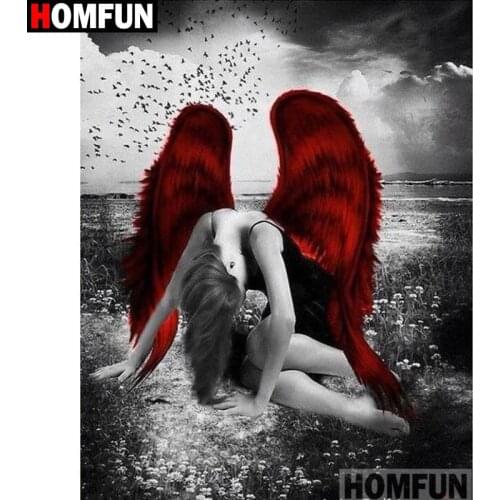 HOMFUN 5D DIY Diamond Painting "character beauty" Full Drill Resin Diamond Embroidery Cross Stitch Home Decor A08760