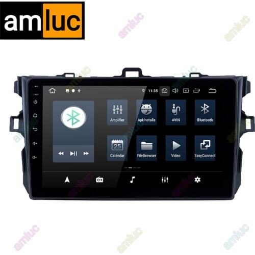 Amluc 9" 4G+WiFi 2din Android 10.0 Car Radio Multimedia Players GPS Navigation For Toyota Corolla E140/150 2006-2013 Head Unit
