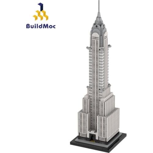 BuildMoc Architecture City Skyline Landmark Street View Building Blocks Bricks City House Tower Architectures Toys For Children