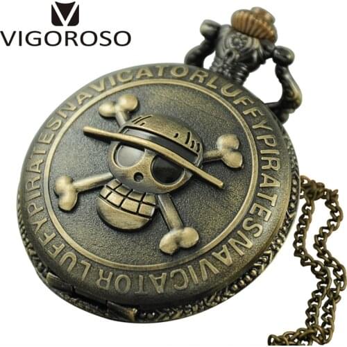 Retro Bronze Quartz Fob Pocket Watch Steampunk Ttyle Clock With Necklace Chain Best Gift For Men Women Watches