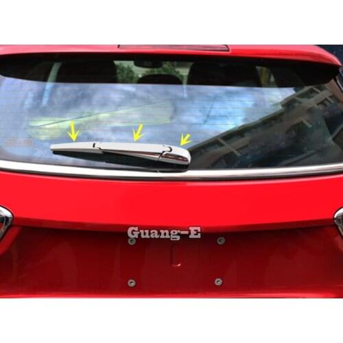 For Jeep Compass 2017 2018 2019 2020 Car Molding Windscreen Trim ABS Chrome Rear Glass Wiper Nozzle Cover Tail Window Frame 3pcs