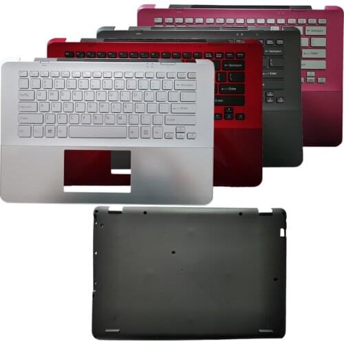 For SONY Vaio SVF14A SVF14A15CXB SVF14A16CXB SVF14A17CXB SVF14A1A1J SVF14A18SCP SVF14A1C5E US keyboard with palmrest/Bottom case