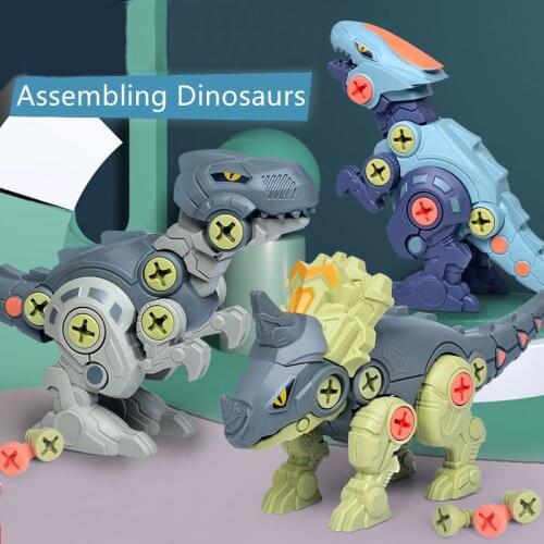 Dinosaur Assembled Disassembly Simulation Set Children Screw Boys Intelligence Educational Eggs Model Drill Puzzle Toys For Kid