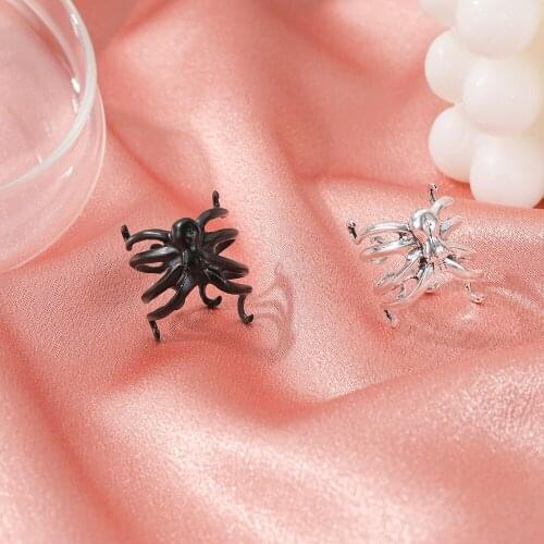 Novelty Fashion Electroplating Personality Gothic Open Octopus Ring Punk Holiday Ring Accessories gift