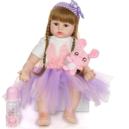 Bebes reborn doll 60cm soft silicone vinyl reborn toddler baby dolls de silicone menina Christmas surprice gifts lol doll