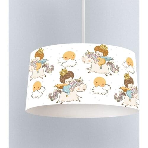 Lamp For Kids Bedrooms Light Chandelier for Living Room Childrens Room White Princess Unicorn Model 1380