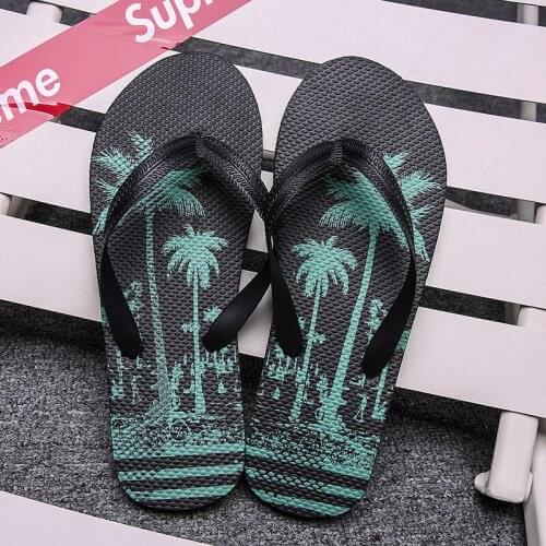 Summer big size 36-45 Slippers Men Non-slip Cool Flip-Flops male Breathable Thick-soled flat Sandals soft light casual men shoes