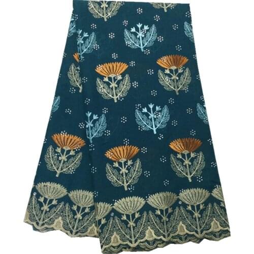 Newest Nigerian African Cotton Lace Fabric 2021 Cheap High Quality Swiss Voile Lace Cotton For Wedding Dress PL-80