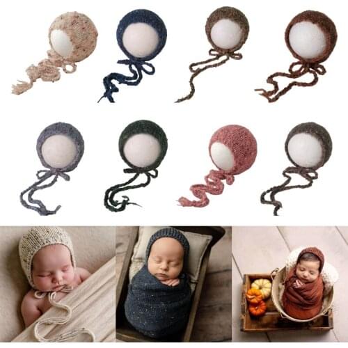 Newborn Photography Posing Props Crochet Knitted Hat Baby Infants Beanies Cap