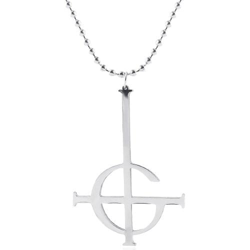 New Fashion Ghost BC Necklace Stainless Steel Ghost Rock Band Letter Necklaces For Men Women Party Jewelry Gift