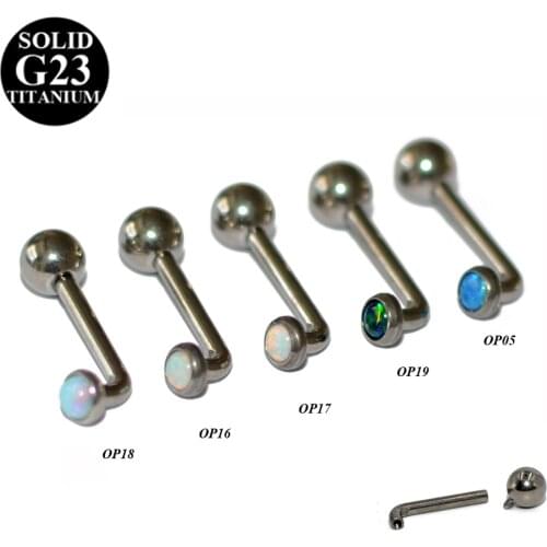 1 PC G23 Titanium&Opal Christina Vertical Hood Piercings Internally Threaded Clitoris Ring Sexy Vagina Genital VCH Jewelry