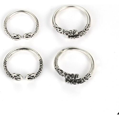 Simple Retro Monkey King The Incantation Of The Golden Hoop Golden Cudgel White Adjustable Copper Rings For Women And Men