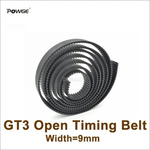 POWGE GT3 Synchronous Belt Width=9/15mm Fit 3GT Pulley 3GT-9 Rubber GT3 9 Open Timing Belt 3D Printer Accessory 3GT-15