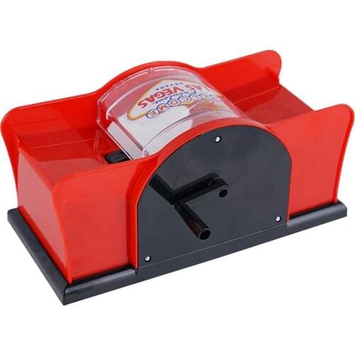 Hand Cranked Card Shuffler 2 Deck Card Shuffler Casino Robot Card Shuffling Machine Poker Playing Tool Drop Shipping