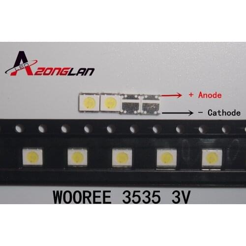 1000PCS For WOOREE LED 3535 Light Beads Cool white 3V 1.85W LED LCD TV Backlight LED Backlight TV Application WM35E1F-YR07-eB