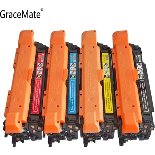 GraceMate Toner Cartridge CB540A CB541A CB542A CB543A Compatible for HP LaserJet CP1215 CP1515n CP1518ni CM1312 CP1521n Printer