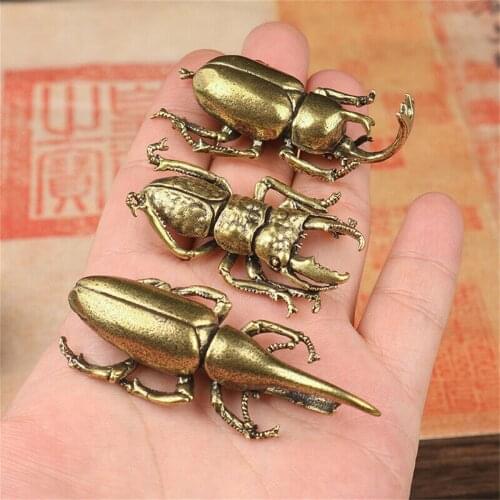 1X Brass Insect Cute Animal Crafts Statue Figurines House Table Ornaments Gift